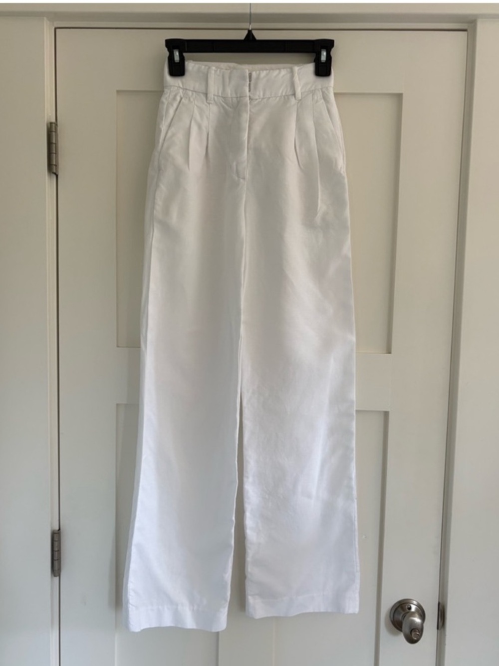 Aritzia Wilfred Effortless Pants in White Linen Size 00 - Picture 2 of 4